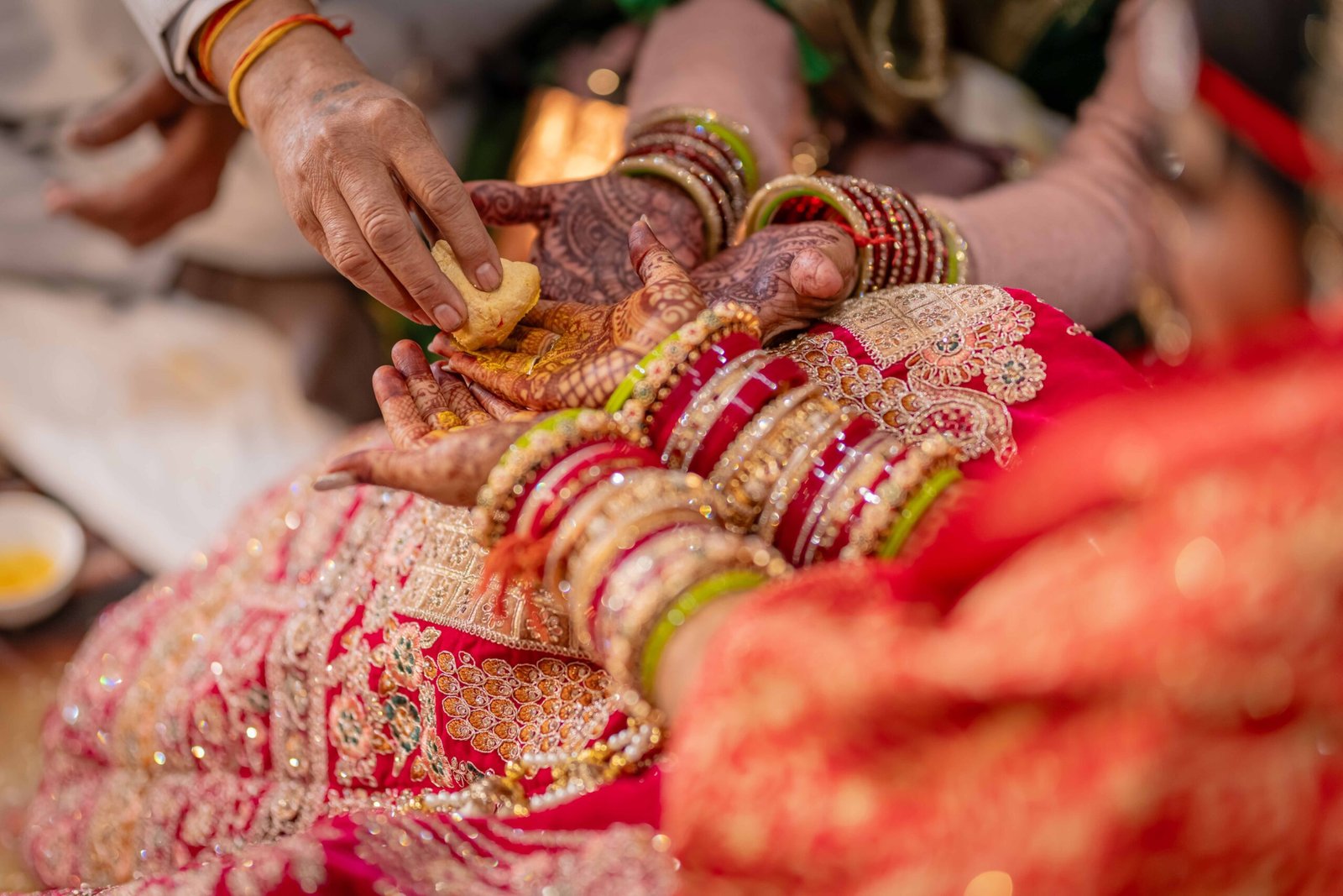 A close detail from a wedding story